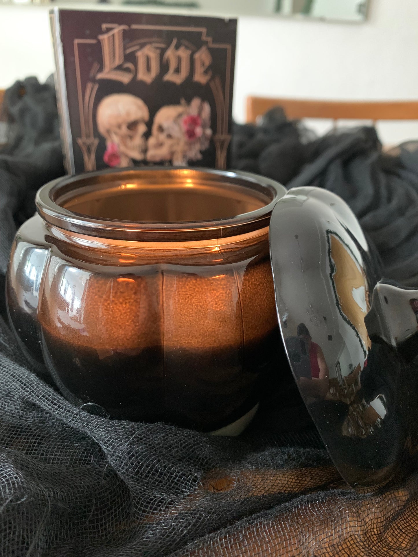 The Grinning Pumpkin Double Wick Candle